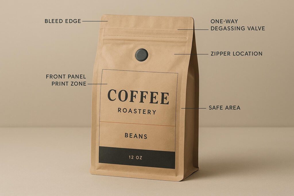 The Ultimate Guide to Custom Coffee Packaging: Dielines, Barrier Materials, and Troubleshooting Image 1773906776 X6aks3gl 1024x683